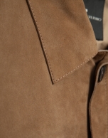 Camel suede safari jacket