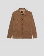 Camel suede safari jacket