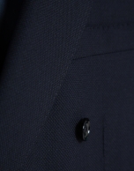 Dark blue textured double-breasted blazer
