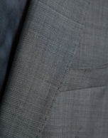 Traje half canvas slim fit falso liso gris oscuro