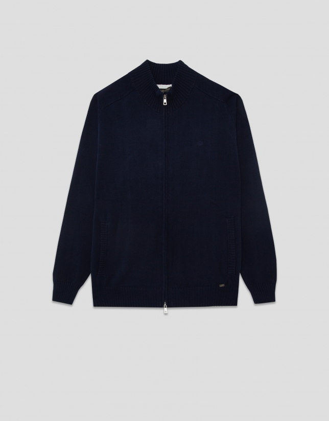 Navy zipper jacket