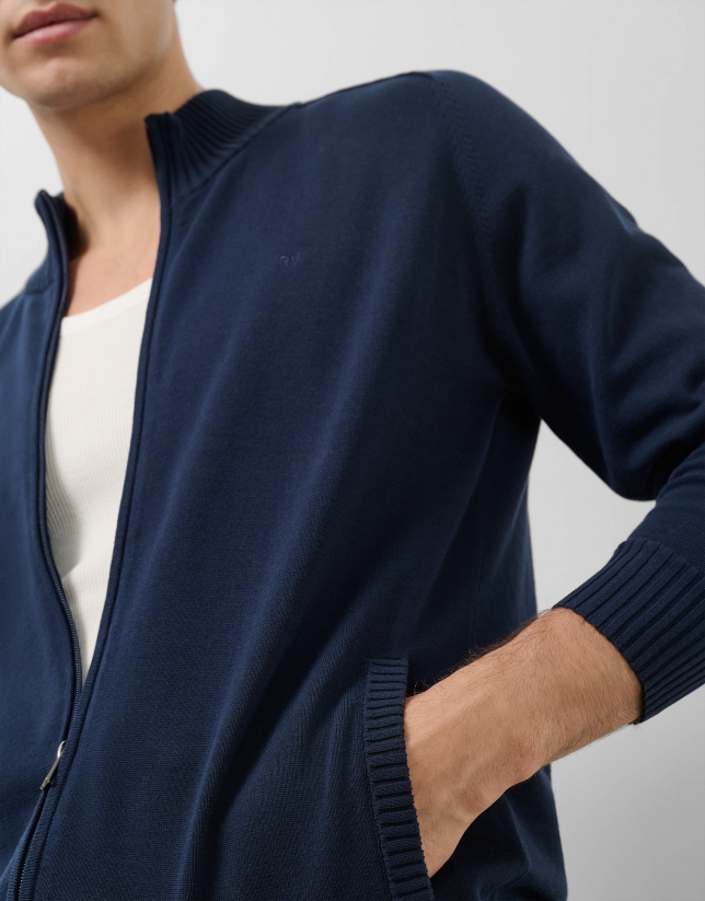 Chaqueta cremallera marino