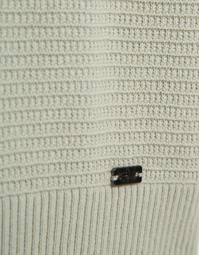 Light khaki green structured sweater