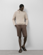 Jersey ochos punto algodón/lino beige