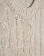 Jersey ochos punto algodón/lino beige