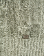 Jersey ochos punto algodón/lino verde caqui claro