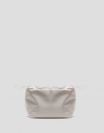 Beige nylon bag organiser