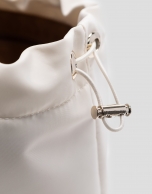 Beige nylon bag organizer