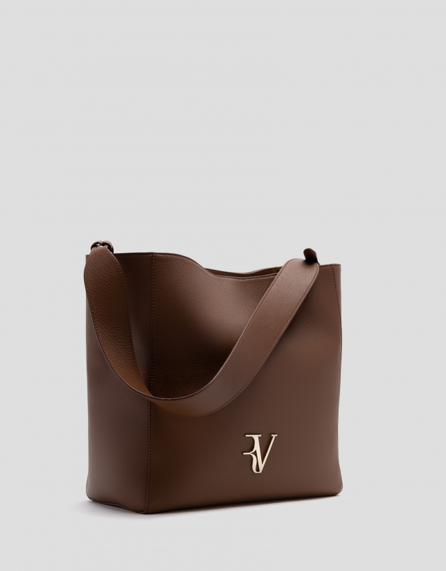 Valentina Hobo shoulder bag in leather