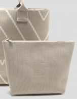 Bolso maxi shopper Kendall punto nude listas crudo