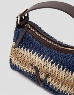 Beige and blue mini Margot handbag