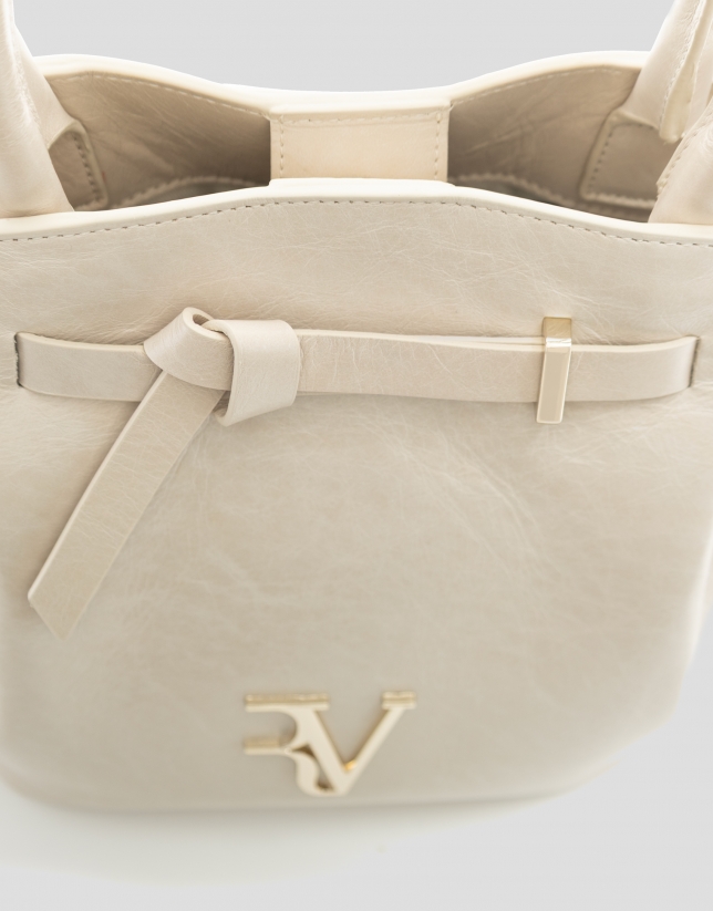 Cream maxi Ares leather handbag