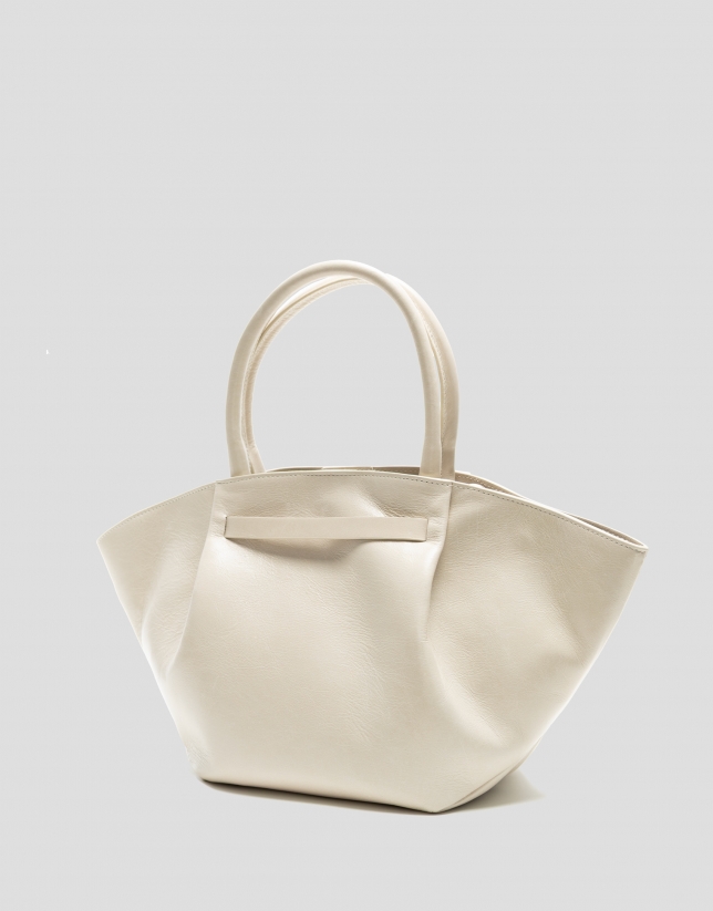 Cream maxi Ares leather handbag