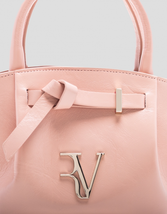 Bolso de mano Ares Mini piel rosa