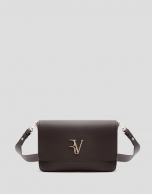 Valentina brown leather shoulder bag
