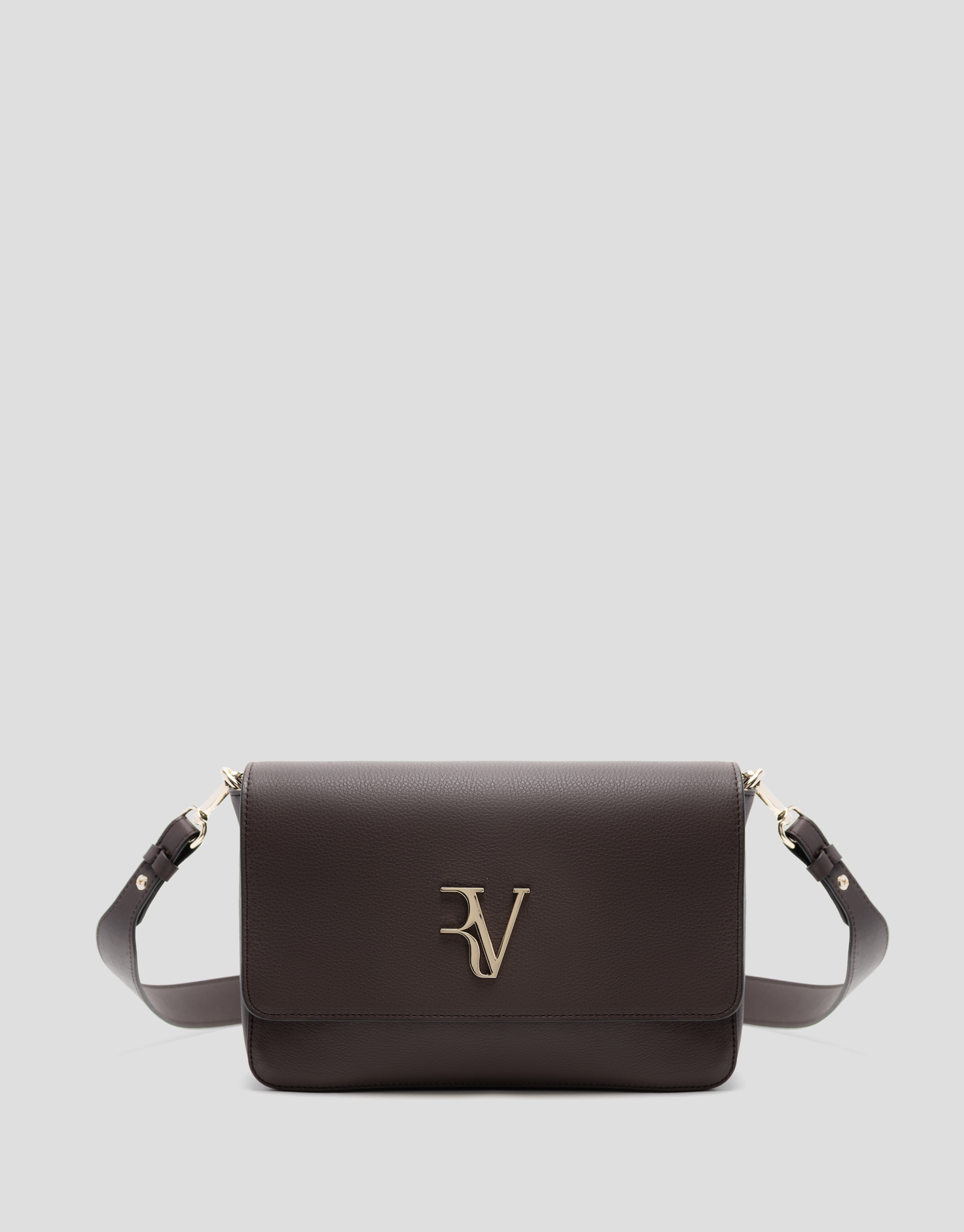 Valentina brown leather shoulder bag