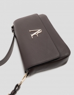 Valentina brown leather shoulder bag