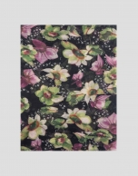 Fular mezcla algodón/lino estampado floral