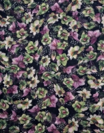 Fular mezcla algodón/lino estampado floral