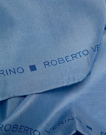 Blue silk scarf with Roberto Verino frame