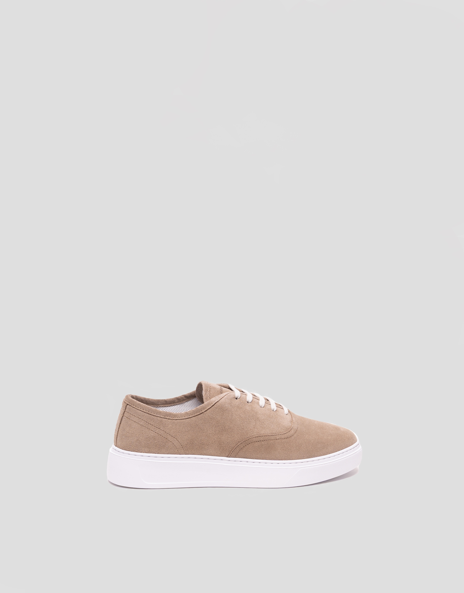 Mink split leather trainers