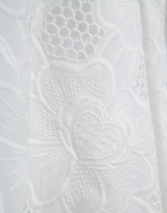 Vestido midi de sisas en guipur blanco