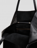 Megan shopper bag in black leather