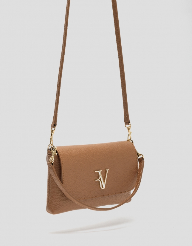 Sand-coloured leather Rita handbag