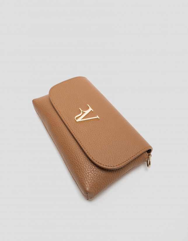 Rita camel leather handbag