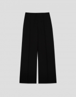 Pantalón recto talle alto negro