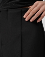 Pantalón recto talle alto negro