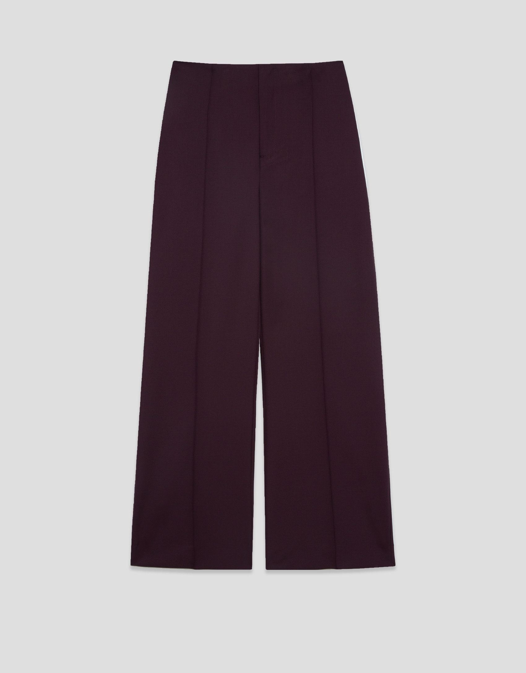 Pantal&oacute;n recto talle alto burdeos