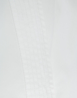 Camisa cruzada vistas pespunteadas algodón blanco