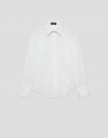 Camisa algodón blanco con puños oversize