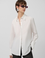 Camisa algodón blanco con puños oversize