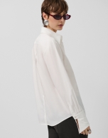 Camisa algodón blanco con puños oversize