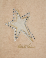 Camiseta punto ligero cámel con estrellas