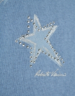 Camiseta punto ligero azul con estrellas