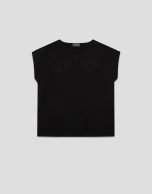 Camiseta sin mangas oversize negra con estrellas