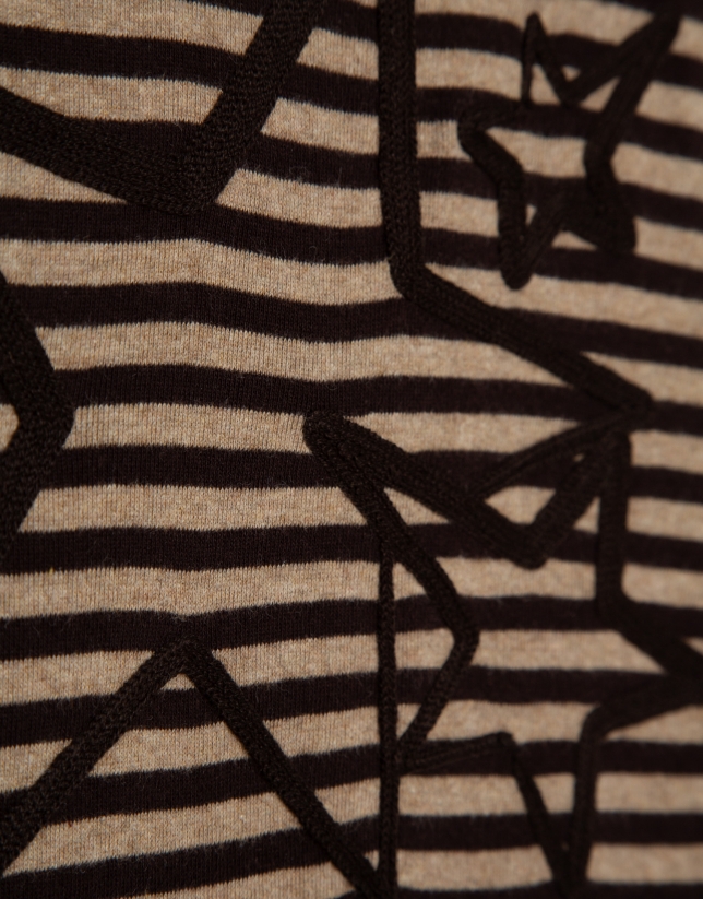 Camiseta manga larga listas tostadas con estrellas