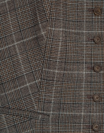 Men's brown Welsh plaid tailored waistcoat