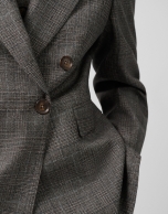 Blazer cruzada cuadro gales marrón