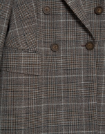 Blazer cruzada cuadro gales marrón