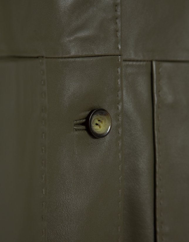 Chaqueta con bolsillos napa verde