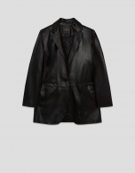 Blazer un botón napa negra