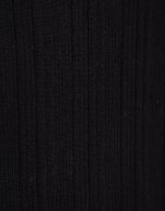 Jersey cuello subido canalé irregular negro