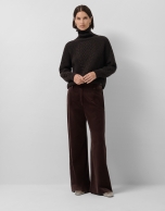 Brown thick knitted sweater