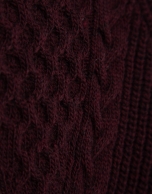 Red thick knitted sweater
