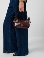 Margot Metal mini burgundy leather handbag