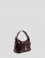 Bolso de mano Margot Metal mini piel burdeos